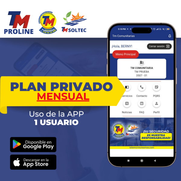 PLAN INDIVIDUAL -PRIVADO - MENSUAL- PROLINE