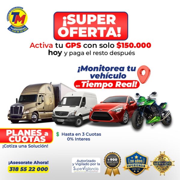 GPS 4G Para Vehículos (Solo OFERTA ANUAL) a Cuotas